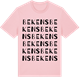 Pink Cotton t-shirt med Bekens ordlek t-shirt