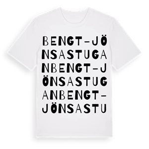 Bengt-Jönsastugan ordlek t-shirt – ekologisk bomull t-shirt från Pinshirt