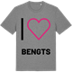 Mid Heather Gray t-shirt med Jag älskar Bengts t-shirt stort tryck