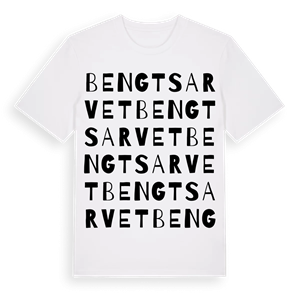 Bengtsarvet ordlek t-shirt – ekologisk bomull t-shirt från Pinshirt
