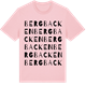 Pink Cotton t-shirt med Bergbacken ordlek t-shirt