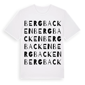 Bergbacken ordlek t-shirt – ekologisk bomull t-shirt från Pinshirt