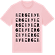Pink Cotton t-shirt med Bergeby ordlek t-shirt