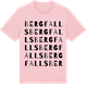 Pink Cotton t-shirt med Bergfalls ordlek t-shirt