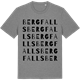 Mid Heather Gray t-shirt med Bergfalls ordlek t-shirt