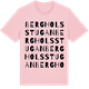 Pink Cotton t-shirt med Bergholsstugan ordlek t-shirt