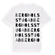 White t-shirt med Bergholsstugan ordlek t-shirt