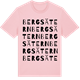 Pink Cotton t-shirt med Bergsätern ordlek t-shirt