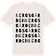 Vintage White t-shirt med Bergsgården ordlek t-shirt
