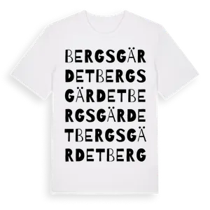 Bergsgärdet ordlek t-shirt – ekologisk bomull t-shirt från Pinshirt