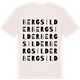 Vintage White t-shirt med Bergsilder ordlek t-shirt