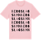 Pink Cotton t-shirt med Bergslagsbyn ordlek t-shirt