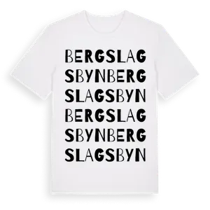 Bergslagsbyn ordlek t-shirt – ekologisk bomull t-shirt från Pinshirt