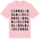 Pink Cotton t-shirt med Bergslagskojan ordlek t-shirt