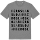 Mid Heather Gray t-shirt med Bergslagskojan ordlek t-shirt