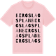 Pink Cotton t-shirt med Bergslagsplan ordlek t-shirt