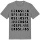 Mid Heather Gray t-shirt med Bergslagsplan ordlek t-shirt