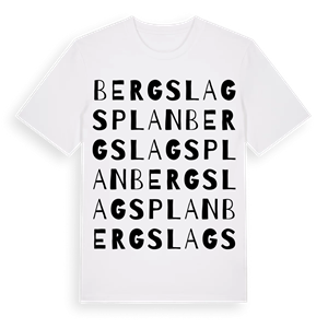 Bergslagsplan ordlek t-shirt – ekologisk bomull t-shirt från Pinshirt