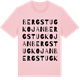 Pink Cotton t-shirt med Bergstugkojan ordlek t-shirt