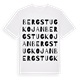 White t-shirt med Bergstugkojan ordlek t-shirt