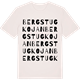 Vintage White t-shirt med Bergstugkojan ordlek t-shirt
