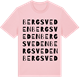 Pink Cotton t-shirt med Bergsveden ordlek t-shirt