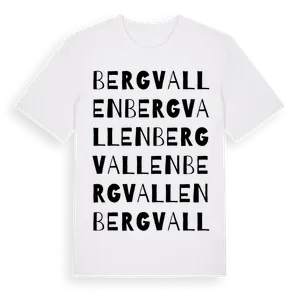 Bergvallen ordlek t-shirt – ekologisk bomull t-shirt från Pinshirt