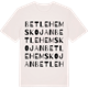 Vintage White t-shirt med Betlehemskojan ordlek t-shirt