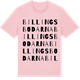 Pink Cotton t-shirt med Billingsbodarna ordlek t-shirt