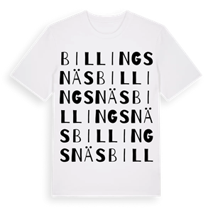 Billingsnäs ordlek t-shirt – ekologisk bomull t-shirt från Pinshirt