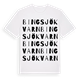 White t-shirt med Bingsjö kvarn ordlek t-shirt