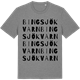 Mid Heather Gray t-shirt med Bingsjö kvarn ordlek t-shirt