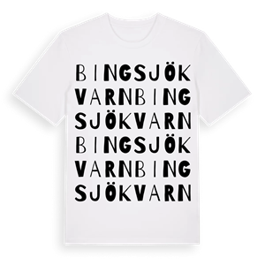 Bingsjö kvarn ordlek t-shirt – ekologisk bomull t-shirt från Pinshirt