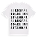 White t-shirt med Birns fäbodar ordlek t-shirt