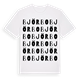 White t-shirt med Björbo ordlek t-shirt
