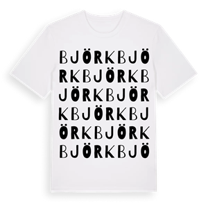 Björk ordlek t-shirt – ekologisk bomull t-shirt från Pinshirt
