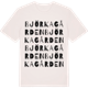 Vintage White t-shirt med Björkagården ordlek t-shirt