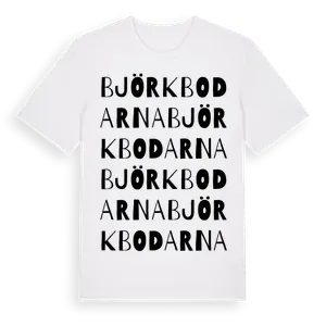 Björkbodarna ordlek t-shirt – ekologisk bomull t-shirt från Pinshirt