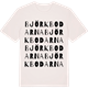 Vintage White t-shirt med Björkbodarna ordlek t-shirt