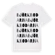 White t-shirt med Björkbodarna ordlek t-shirt