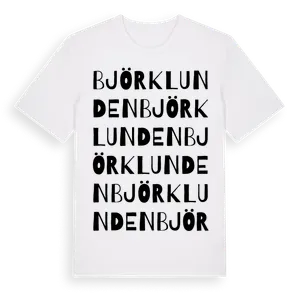 Björklunden ordlek t-shirt – ekologisk bomull t-shirt från Pinshirt