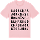 Pink Cotton t-shirt med Björknäs ordlek t-shirt