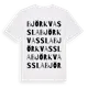 White t-shirt med Björkvassla ordlek t-shirt