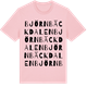 Pink Cotton t-shirt med Björnbäckdalen ordlek t-shirt