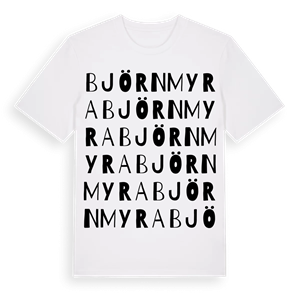 Björnmyra ordlek t-shirt – ekologisk bomull t-shirt från Pinshirt