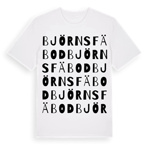 Björns fäbod ordlek t-shirt – ekologisk bomull t-shirt från Pinshirt