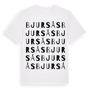 Bjursås ordlek t-shirt – ekologisk bomull t-shirt från Pinshirt