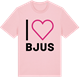 Pink Cotton t-shirt med Jag älskar Bjus t-shirt stort tryck