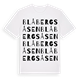 White t-shirt med Blåbergsåsen ordlek t-shirt