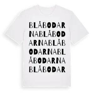 Blåbodarna ordlek t-shirt – ekologisk bomull t-shirt från Pinshirt
